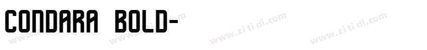 condara bold字体转换